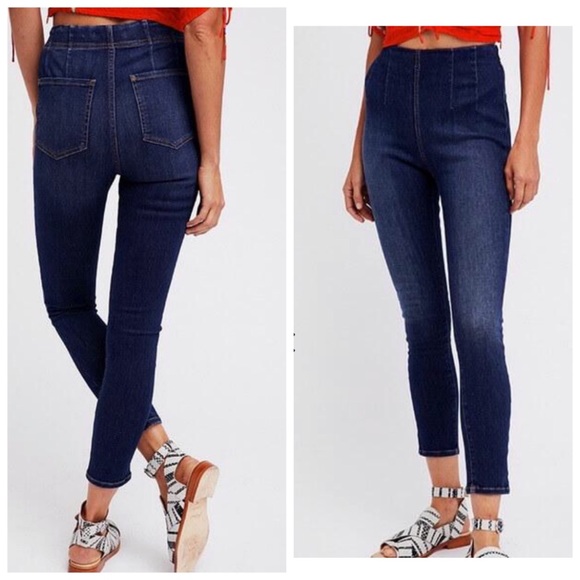 Free People Denim - Free People Ultra High Pull On Skinny Jeans